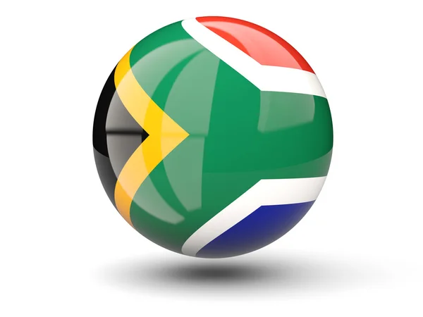 Icône ronde du drapeau de l'Afrique du Sud — Photo