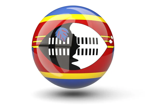 Runda ikonen flagga av swaziland — Stockfoto