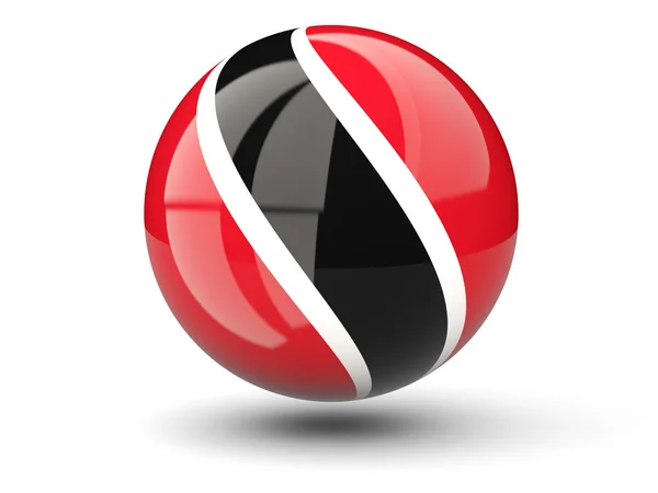 Runda ikonen flagga trinidad och Tobago — Stockfoto