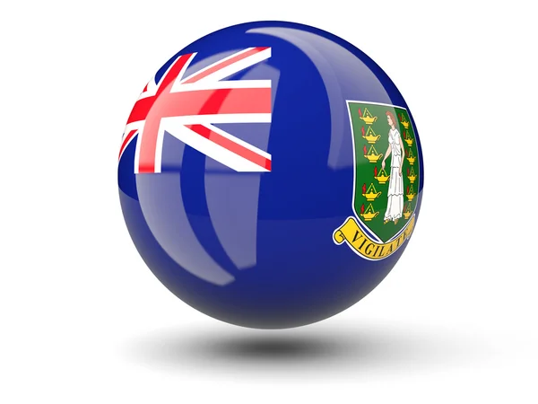 イギリス領ヴァージン諸島の旗の丸いアイコン — ストック写真