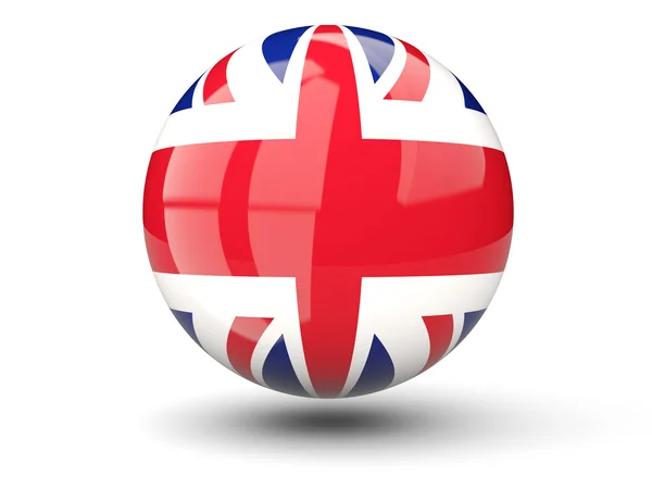 Round icon of flag of united kingdom — Stock Photo, Image