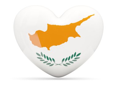 Kıbrıs bayrağı simgesi kalp şeklinde