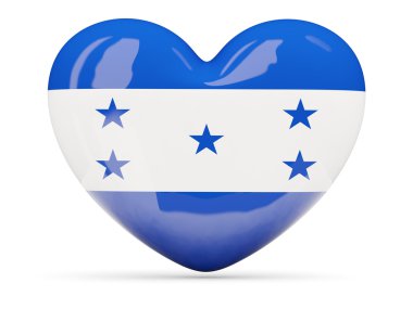 Honduras bayrağı simgesi kalp şeklinde