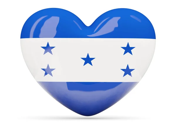 Καρδιά σχήμα εικονίδιο με τη σημαία της Ονδούρας — Φωτογραφία Αρχείου