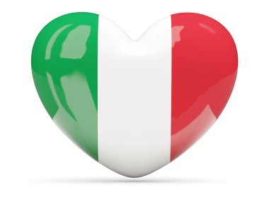 İtalya bayrağı simgesi kalp şeklinde