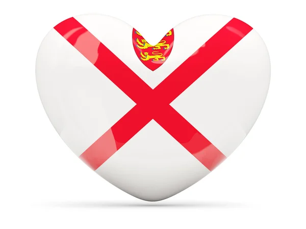 Ikona s vlajka jersey ve tvaru srdce — Stock fotografie