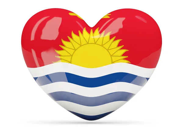 Herzförmige Ikone mit Flagge von Kiribati — Stockfoto
