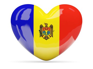 Moldova bayrağı simgesi kalp şeklinde