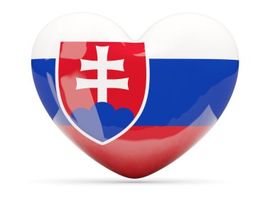 Slovakya bayrağı simgesi kalp şeklinde