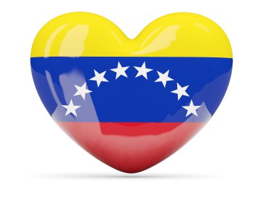 Venezuela bayrağı simgesi kalp şeklinde