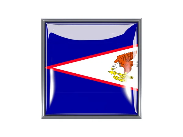 Square icon with flag of american samoa — Stock Photo, Image