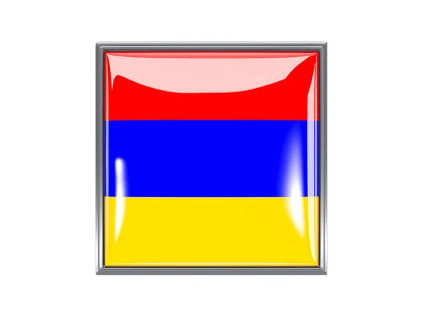 Square icon with flag of armenia — Stock Photo, Image