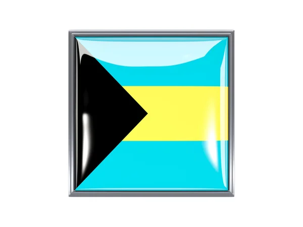 Square icon with flag of bahamas — Stock Photo, Image