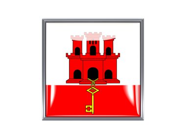 Cebelitarık bayrağı ile kare simgesi