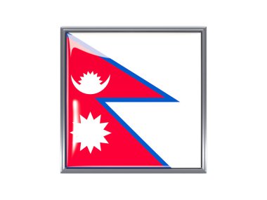 Nepal bayrağı ile kare simgesi