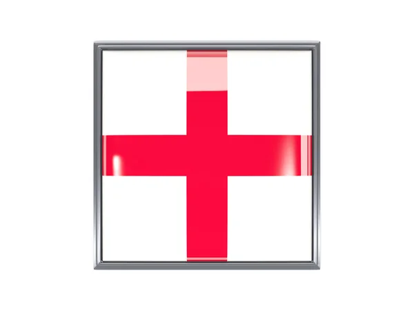 Square icon with flag of england — Stock Photo, Image