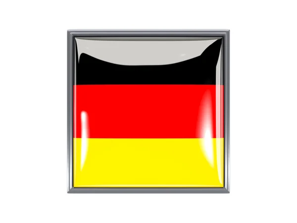 Icono cuadrado con bandera de Alemania — Foto de Stock