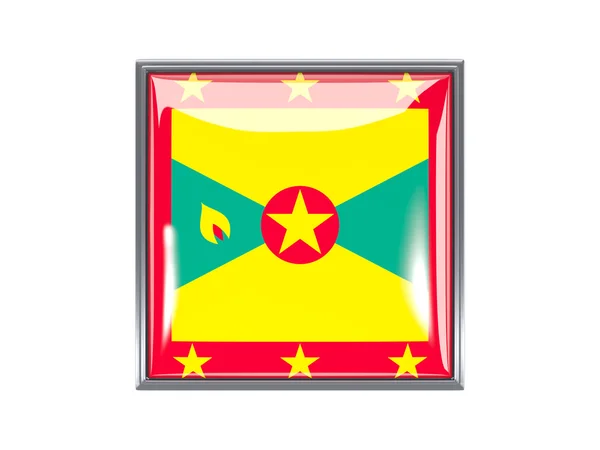 Τετράγωνο εικονίδιο με τη σημαία της Γρενάδας — Φωτογραφία Αρχείου
