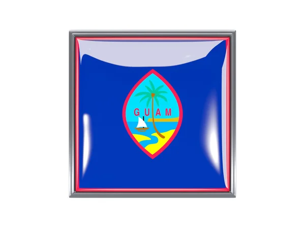 Square icon with flag of guam — Stock Photo, Image