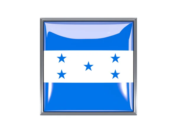 Ícone quadrado com bandeira de honduras — Fotografia de Stock