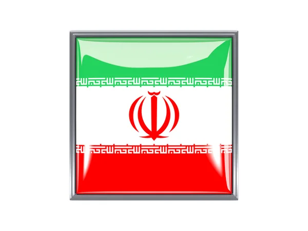 Square icon with flag of iran — Stock Photo, Image
