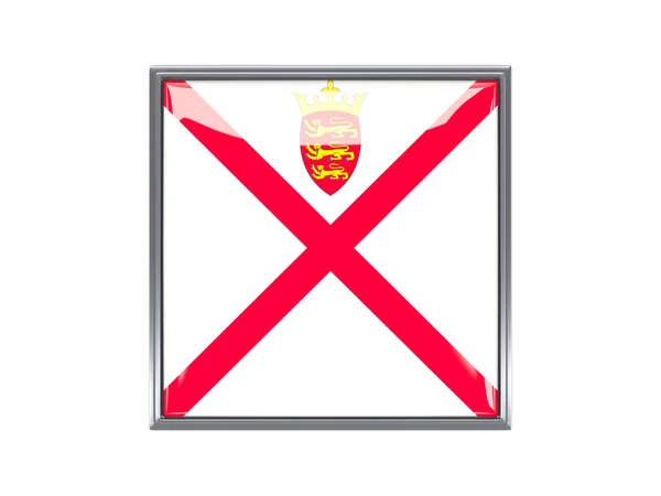 Vierkante pictogram met de vlag van jersey — Stockfoto