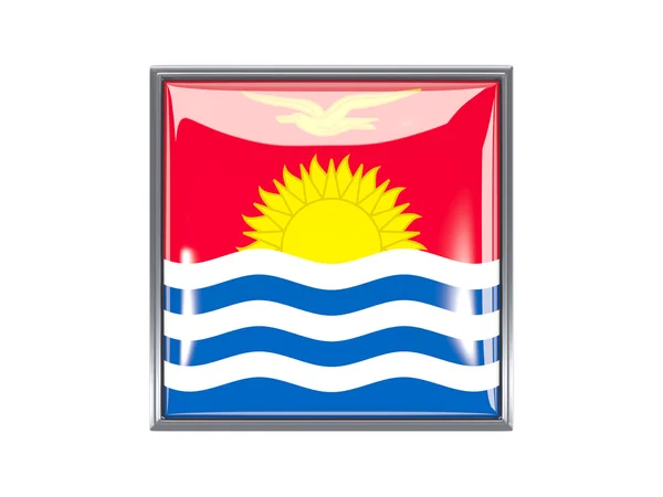 Τετράγωνο εικονίδιο με τη σημαία του Κιριμπάτι — Φωτογραφία Αρχείου