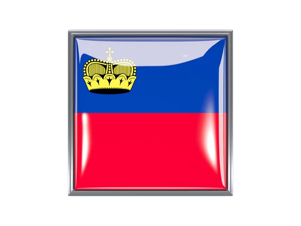 Square icon with flag of liechtenstein — Stock Photo, Image