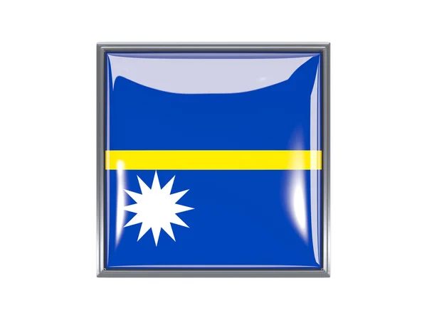 Ikona kwadratu z flaga Nauru — Zdjęcie stockowe