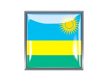 Ruanda bayrağı ile kare simgesi
