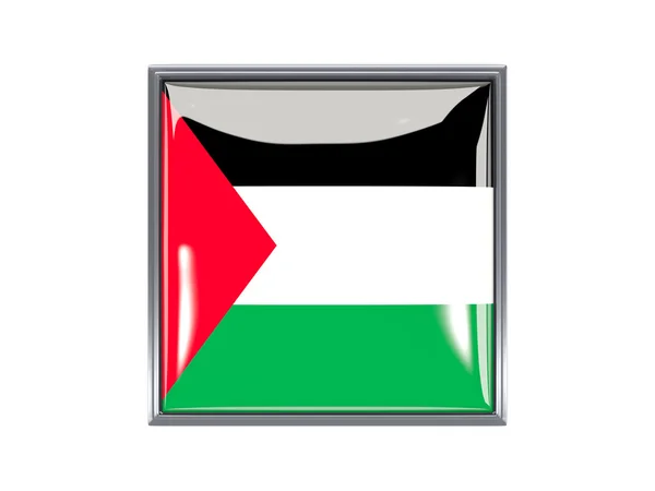Icono cuadrado con bandera del territorio palestino —  Fotos de Stock