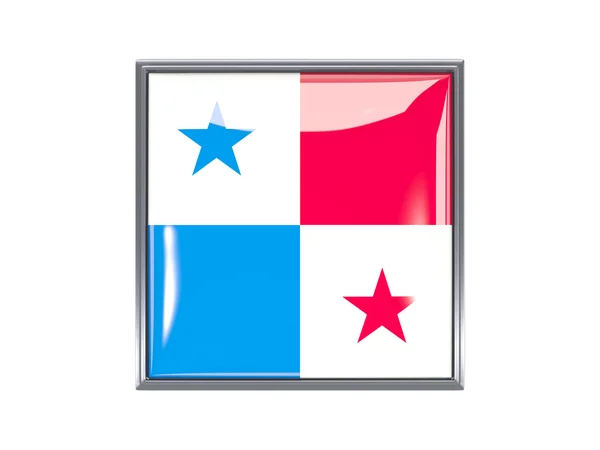 方形图标与巴拿马国旗 — 图库照片