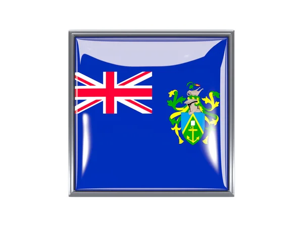 Square icon with flag of pitcairn islands — Stock Photo, Image