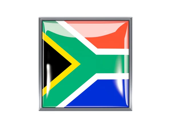 Square icon with flag of south africa — Stock Photo, Image