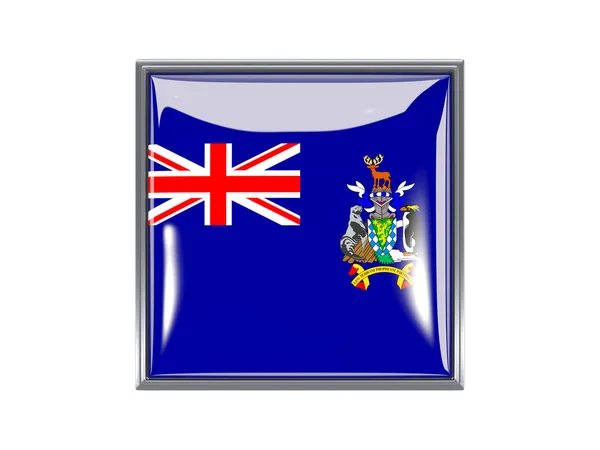 Square icon with flag of  south sandwich islands — Stock Photo, Image