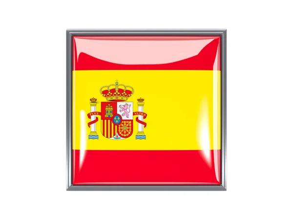 Square icon with flag of spain — Stock Photo, Image