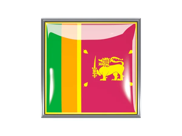 Square icon with flag of sri lanka — Stock Photo, Image