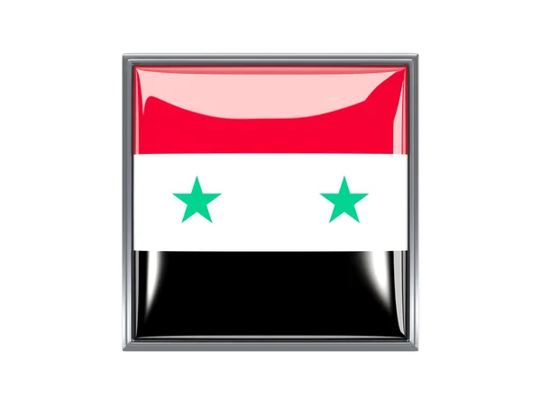 Square icon with flag of syria — Stock Photo, Image