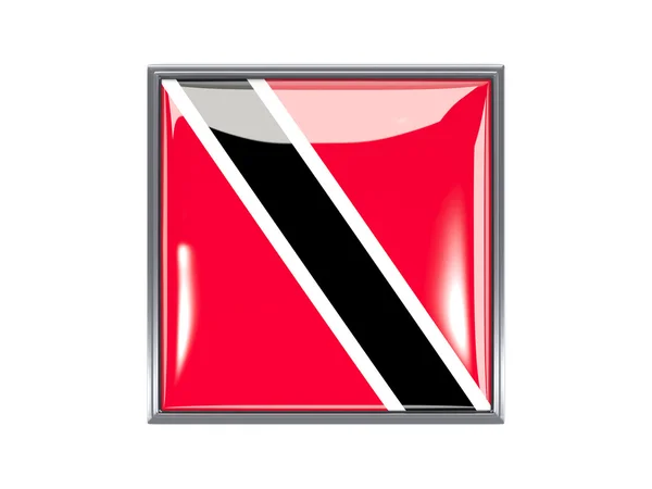 Fyrkantig ikon med flagga trinidad och tobago — Stockfoto