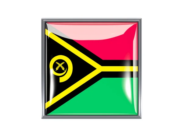 Vierkante pictogram met de vlag van vanuatu — Stockfoto