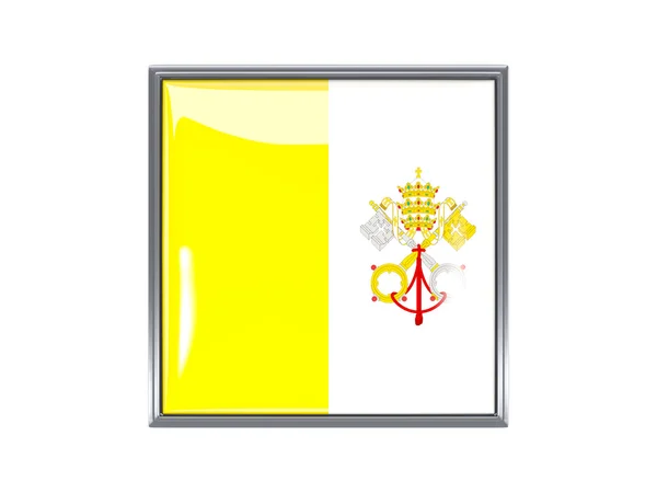 Vierkante pictogram met de vlag van Vaticaanstad — Stockfoto