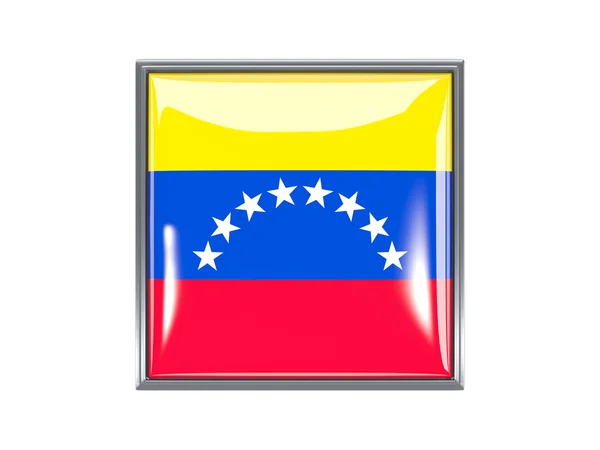 Square icon with flag of venezuela — Stock Photo, Image