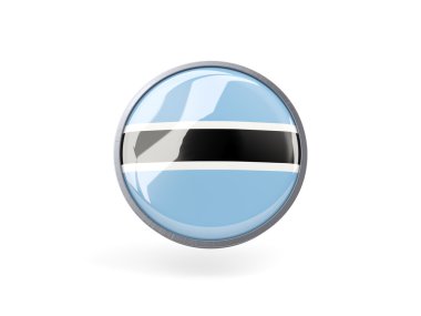 Icône ronde avec le drapeau du botswana