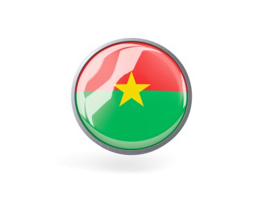 Burkina faso bayrağı ile yuvarlak simge