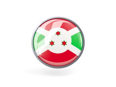 Burundi bayrağı ile yuvarlak simge