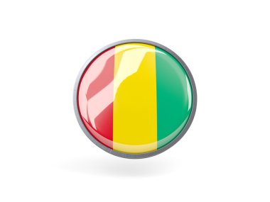 Gine bayrağı ile yuvarlak simge