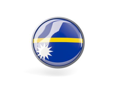 Nauru Cumhuriyeti bayrağı ile yuvarlak simge