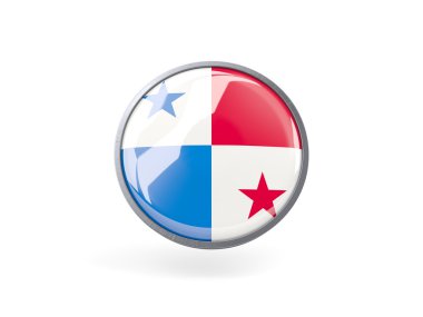 Panama bayrağı ile yuvarlak simge
