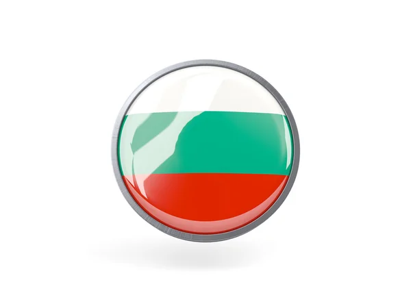 ブルガリアの旗と丸いアイコン — ストック写真