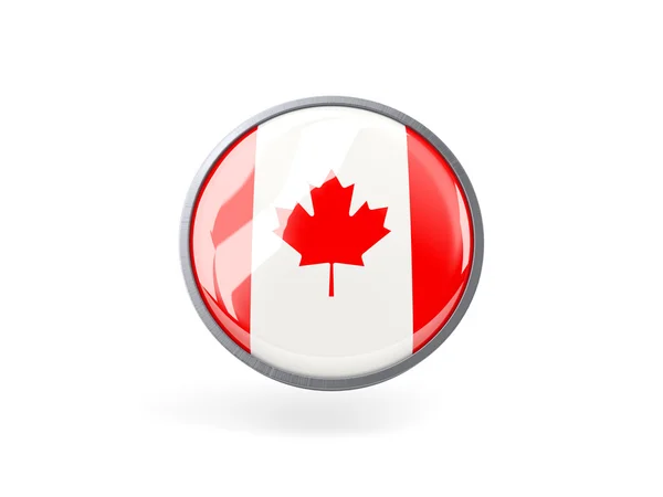 Round icon with flag of canada — Stock Photo, Image